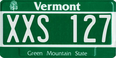 VT license plate XXS127