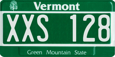VT license plate XXS128