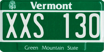 VT license plate XXS130