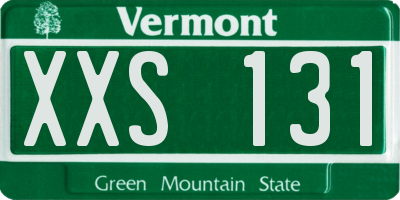 VT license plate XXS131