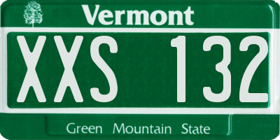 VT license plate XXS132