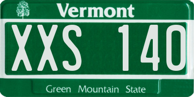 VT license plate XXS140