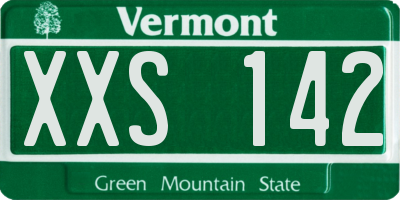 VT license plate XXS142