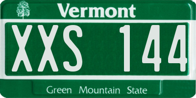 VT license plate XXS144