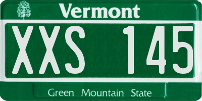 VT license plate XXS145