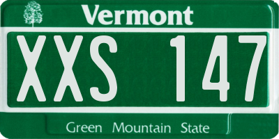 VT license plate XXS147