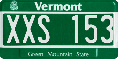 VT license plate XXS153
