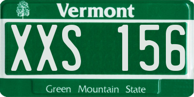 VT license plate XXS156