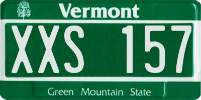 VT license plate XXS157