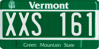 VT license plate XXS161