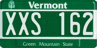 VT license plate XXS162