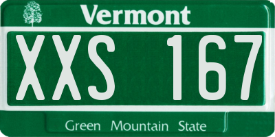 VT license plate XXS167