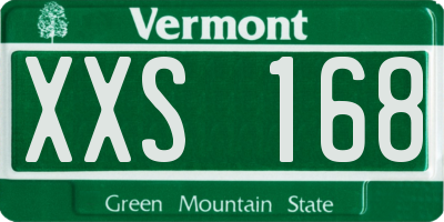 VT license plate XXS168