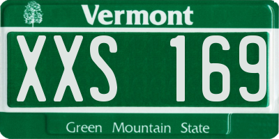 VT license plate XXS169