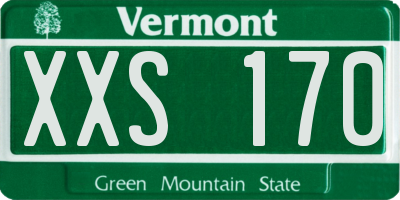 VT license plate XXS170