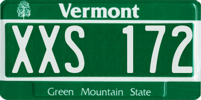 VT license plate XXS172