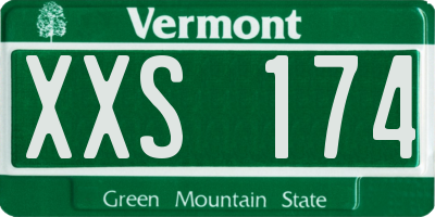 VT license plate XXS174