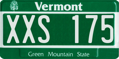 VT license plate XXS175