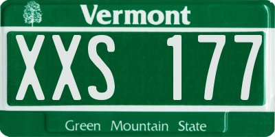 VT license plate XXS177