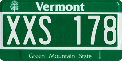 VT license plate XXS178