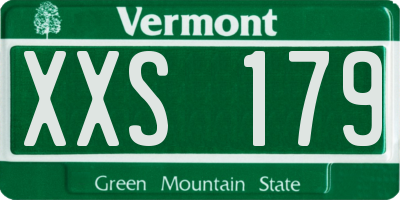 VT license plate XXS179