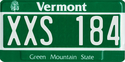 VT license plate XXS184