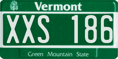 VT license plate XXS186