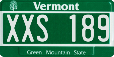 VT license plate XXS189