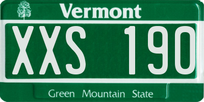 VT license plate XXS190