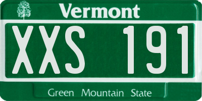 VT license plate XXS191