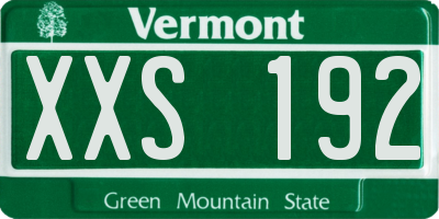 VT license plate XXS192