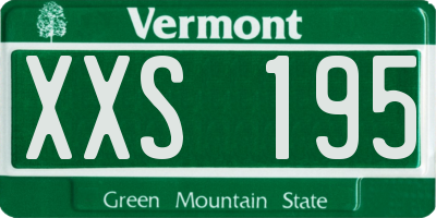 VT license plate XXS195
