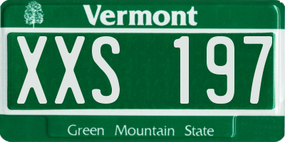VT license plate XXS197