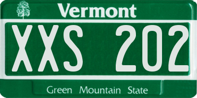 VT license plate XXS202