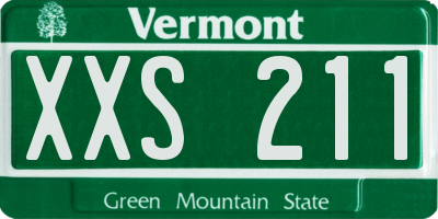 VT license plate XXS211