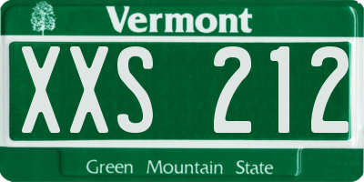 VT license plate XXS212
