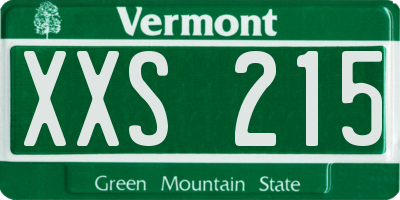 VT license plate XXS215
