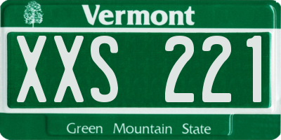 VT license plate XXS221