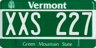 VT license plate XXS227