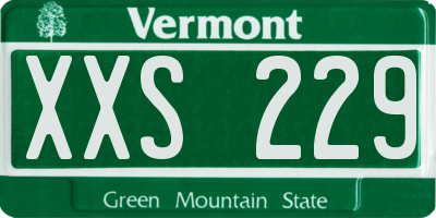VT license plate XXS229