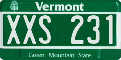 VT license plate XXS231