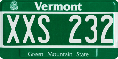 VT license plate XXS232