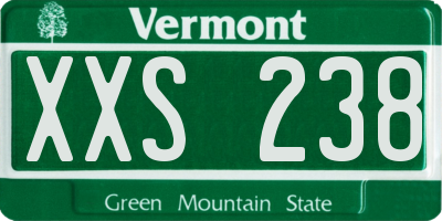 VT license plate XXS238