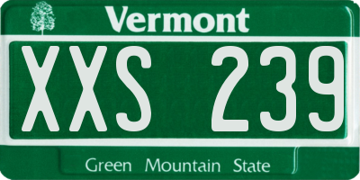 VT license plate XXS239