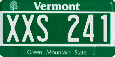 VT license plate XXS241