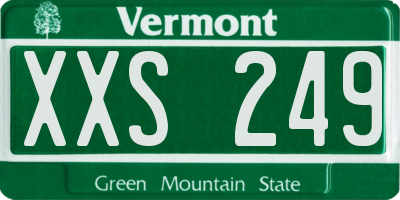 VT license plate XXS249