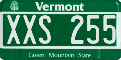 VT license plate XXS255