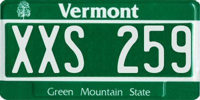 VT license plate XXS259