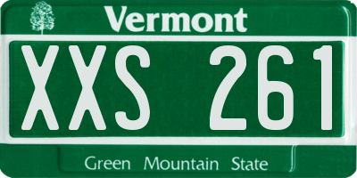 VT license plate XXS261