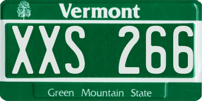 VT license plate XXS266